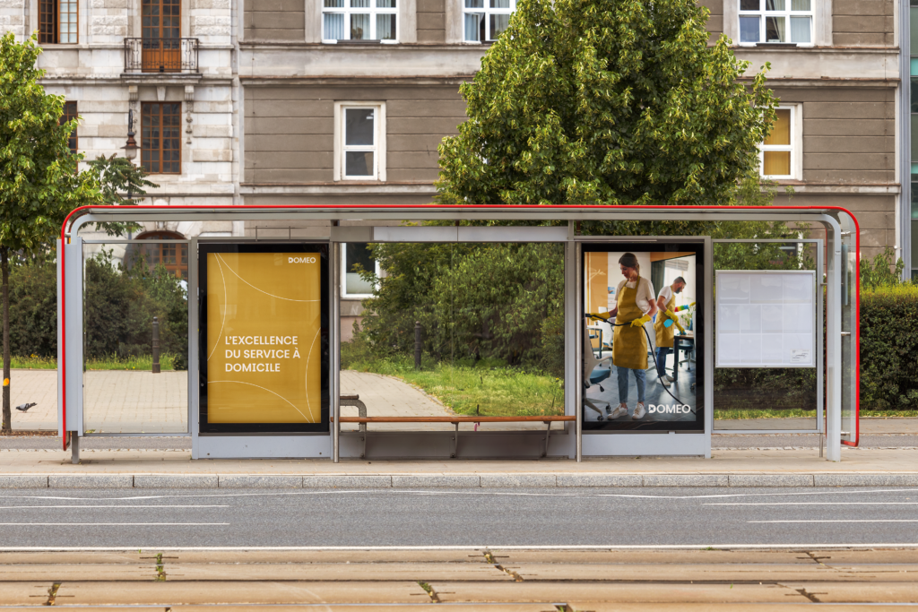 Bus Stop Two Citilights Mockup