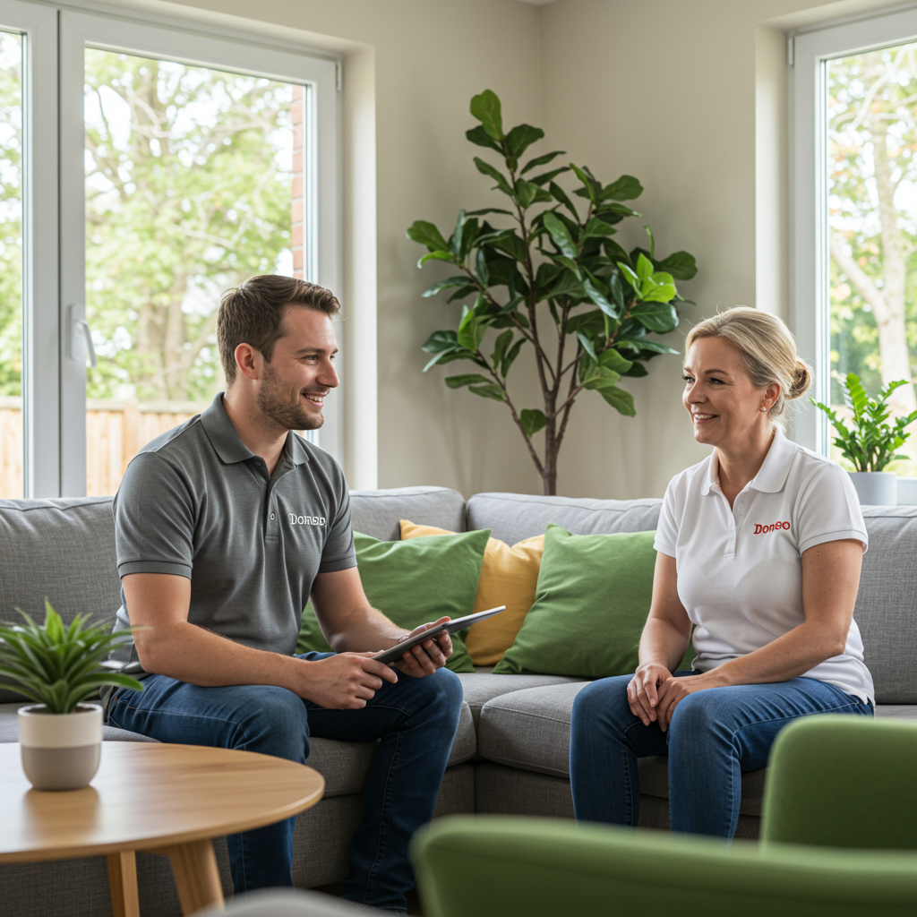équipe professionnelle ménage maison moderne
